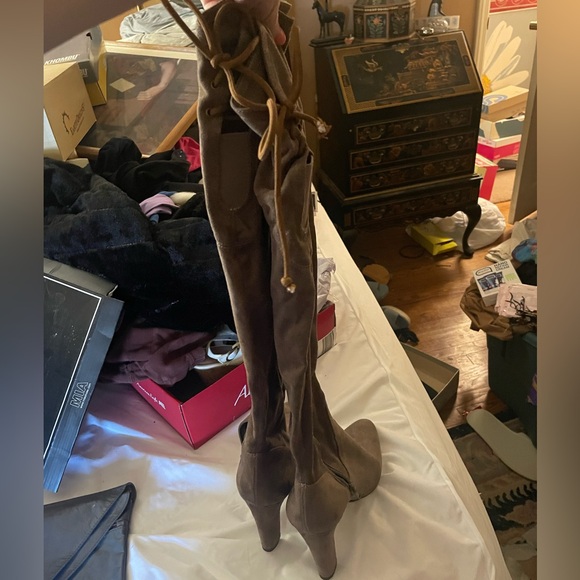 SOLD ❌ Ivanka Trump suede  light Brown Over-the-Knee Boots - Picture 5 of 8